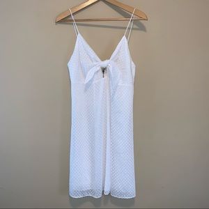 NWT Alice + Olivia | Roe Tie Front Flare White Dress